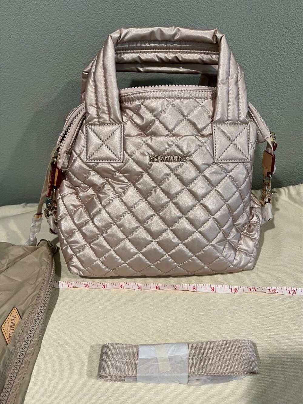 MZ Wallace Pale Rose Gold Metallic Small Sutton Deluxe - Picture 4 of 5